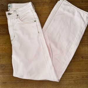 Agolde Light Pink Straight Leg Jeans